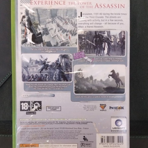 Assassin's Creed Xbox 360 παιχνίδι μεταχειρισμένο, σε μετρια κατάσταση