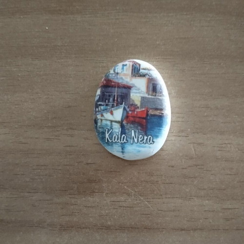 Ceramic fridge magnets from Kala Nera, Pelion, set of 2