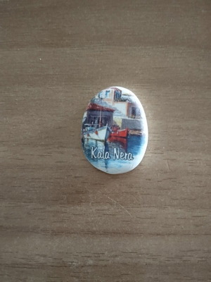 Ceramic fridge magnets from Kala Nera, Pelion, set of 2
