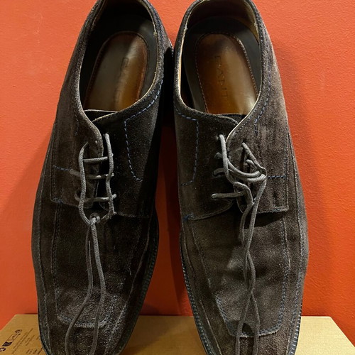 GANT suede shoes used, brown with blue stitching, size 42