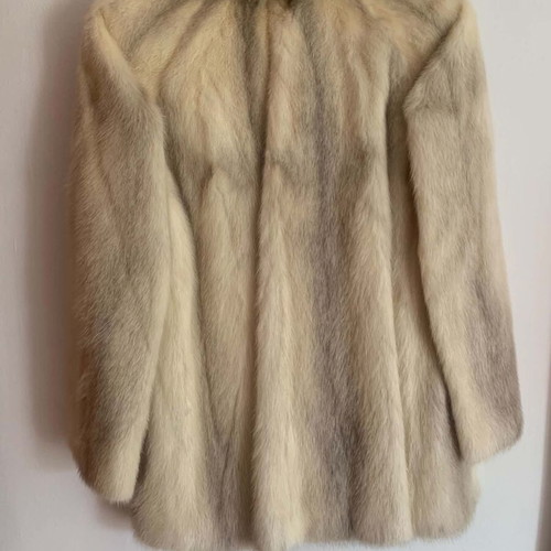 Mink fur coat pearl palomino, like new, women's L