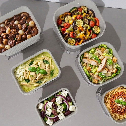 Food Storage Bowl Set 6 Pieces New, Rectangular and Square Containers