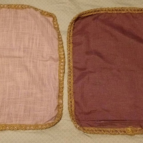 Set of 2 used pillowcases 45x45cm double-sided