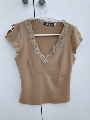 Nude blouse like new, size M 38 10, beige