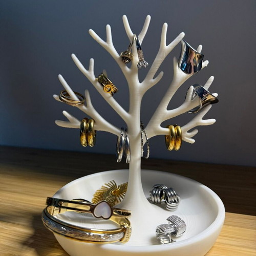 Jewelry Stand 3D Printed white, new