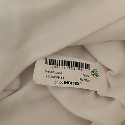 Zara sleeveless elastic white top, size L