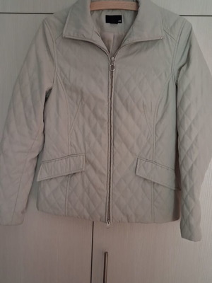 H&M Women's Quilted Off-White Jacket like new, size S