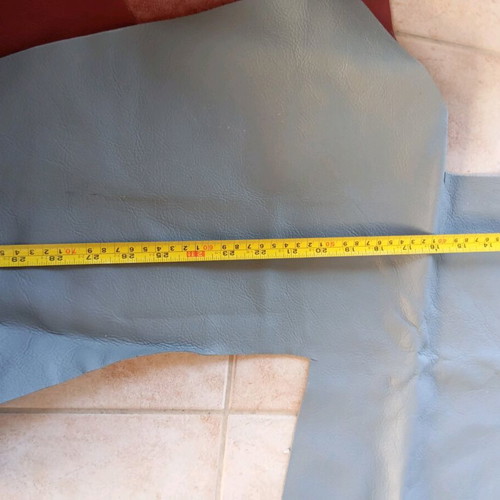 Leather piece like new, gray, 80x35 cm