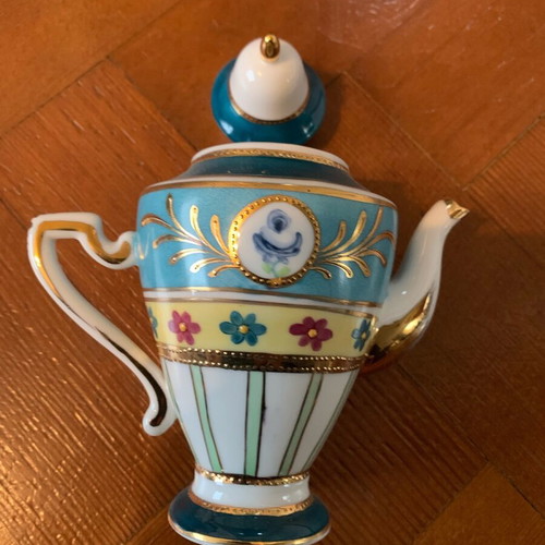 Τσαγιέρα πορσελάνης Leonardo collection χειροποίητη σαν καινούργιο με φύλλα χρυσού