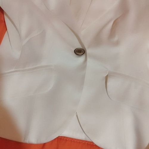 White pleaser jacket like new, size small