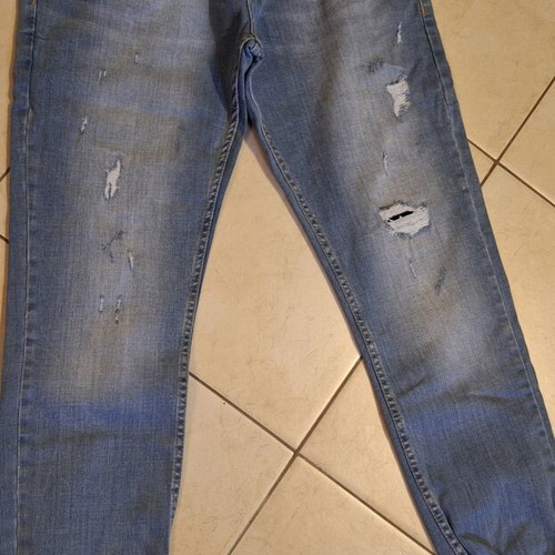 Jeans like new, soft with elastic cuffs