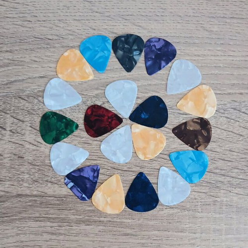 Guitar picks colorful, pack of 20, new