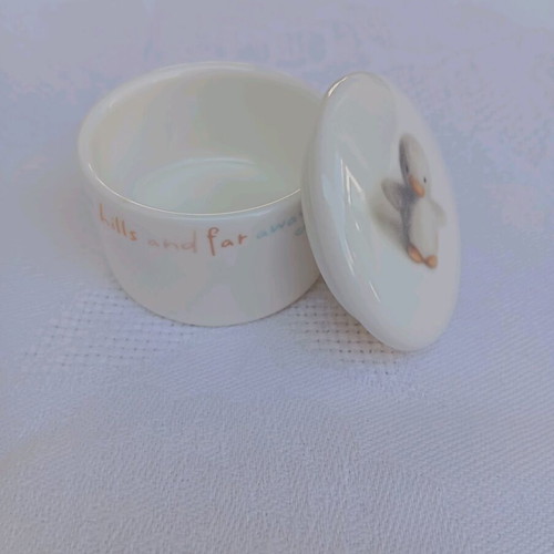Baby teeth box new, porcelain case with lid