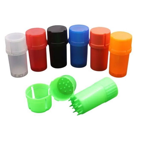 Barrel-shaped grinder new, plastic, colorful