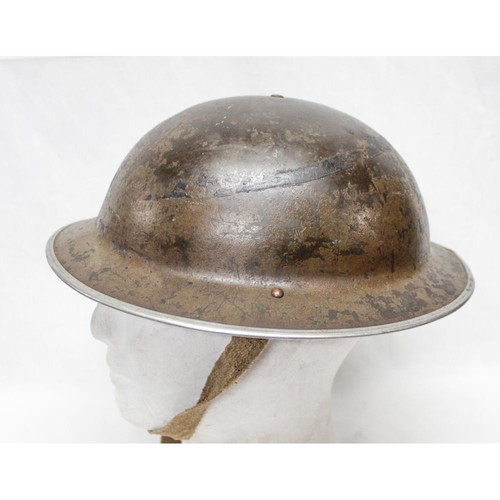 British Army MKII Helmet with Original Liner and Chinstrap (M.R. 1942)