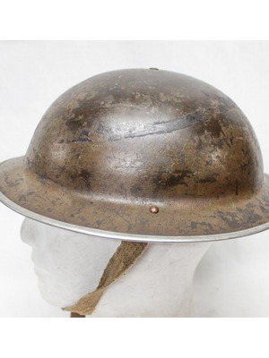 British Army MKII Helmet with Original Liner and Chinstrap (M.R. 1942)