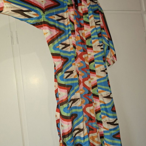 Kimono new, multicolor with gold, can be worn as dress