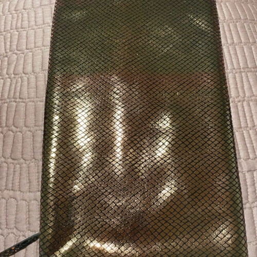 Mary Portas clutch bag bronze metallic, brand new, leather