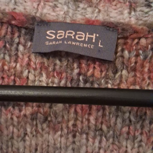 Sarah Lawrence women's pullover sweater, size Large, multicolor