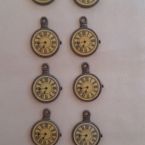 Vintage watch charms, pack of 10, 18x23mm