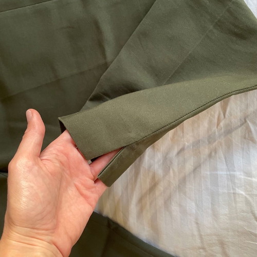 Zara fabric pants olive used, small, low waist, straight