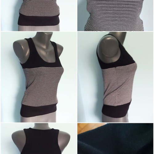 Xdye knitwear women's cotton tank top, striped