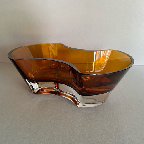 Handmade crystal decorative container ESPIEL used, modern two-tone design