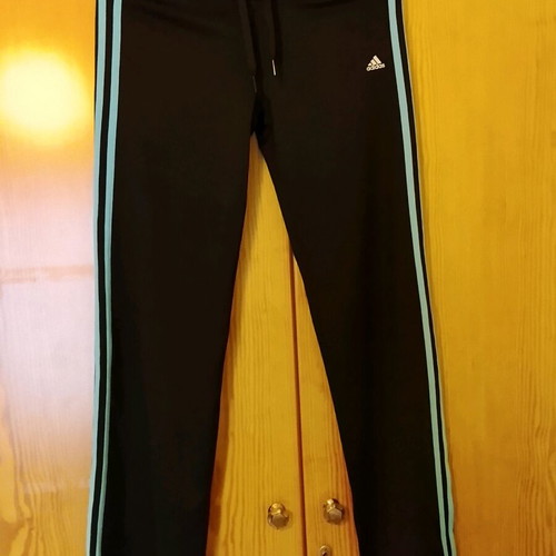 Adidas Climalite women's elastic pants like new, black and turquoise