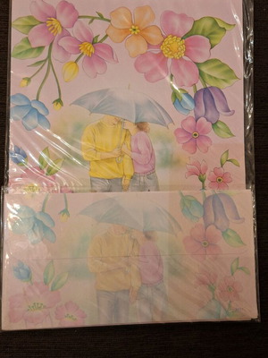 Aromatic sealed stationery set, pack of 5, new