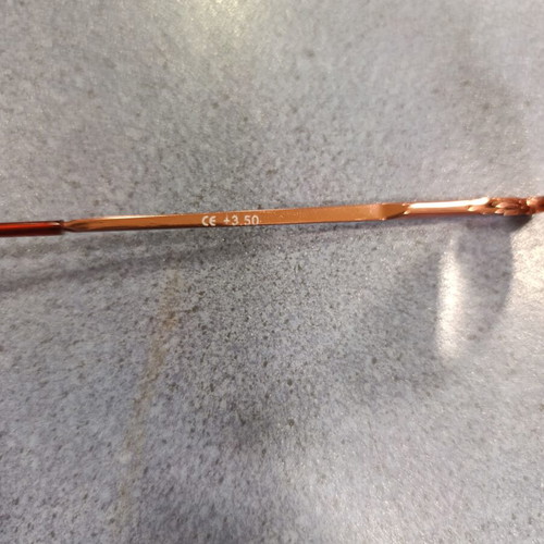Reading glasses VisualCare metal bronze color with hard case