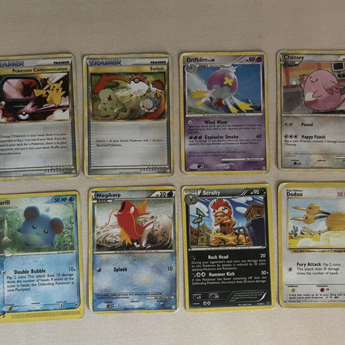 Pokemon cards used, set of 8