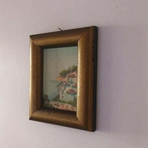 Oil painting used, in solid wood frame 25x20 cm