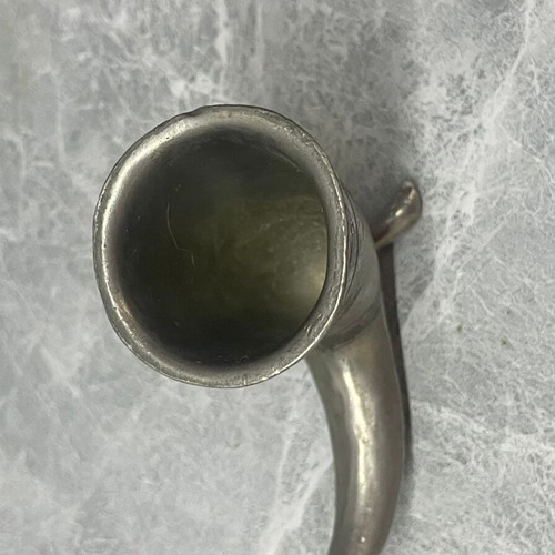 Vintage Pewter Drinking Horn used, Scandinavian style from Norway