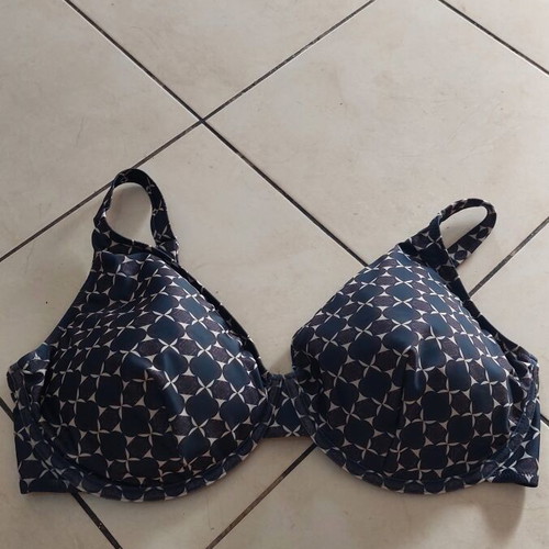 Zizzi women's swimsuit like new, size 50, blue and brown