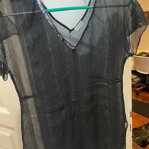 Intimissimi tunic blouse black transparent like new size S