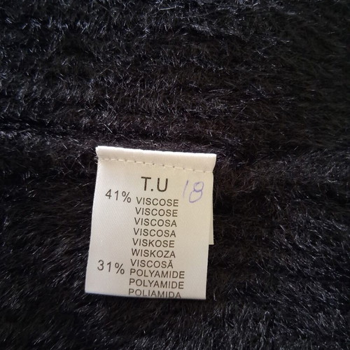 Viscose cardigan like new, black, rib knit, soft and warm