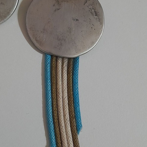 Dangling earrings like new, silver and multicolored