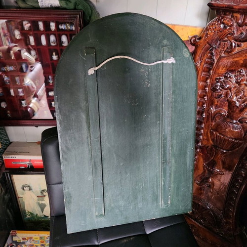 Old advertising sign used
