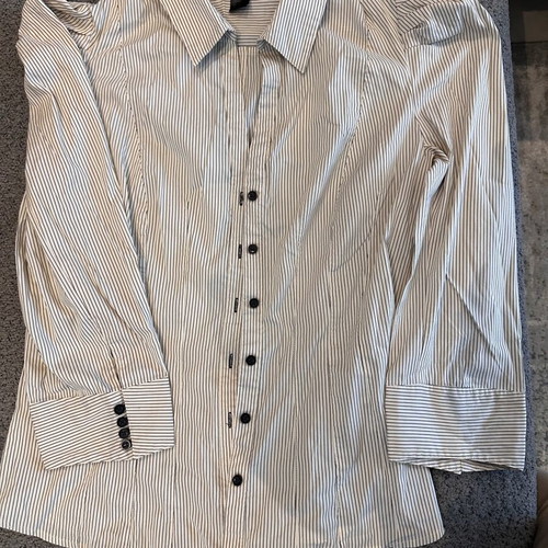 H and M striped women's shirt used, size M