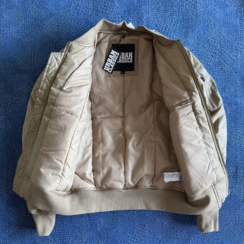 Urban Classics Bomber Jacket new, men's beige winter jacket size S