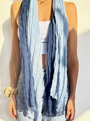 Two-tone scarf pashmina like new, blue and turquoise