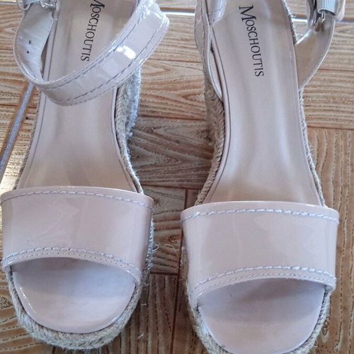Moschoutis beige platform sandals No38 new