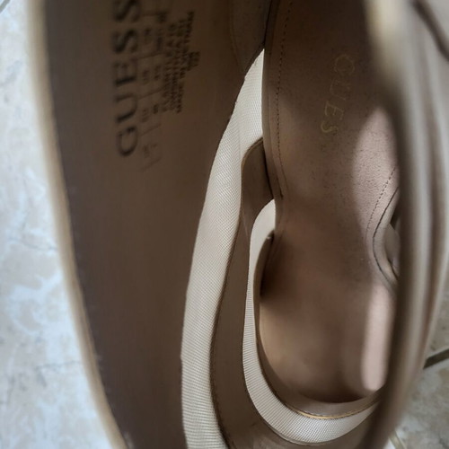 Guess ankle boots new, beige leather with transparent details, size 40