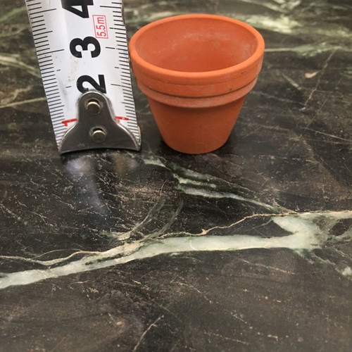 Mini ceramic flower pots set used, 57 pieces