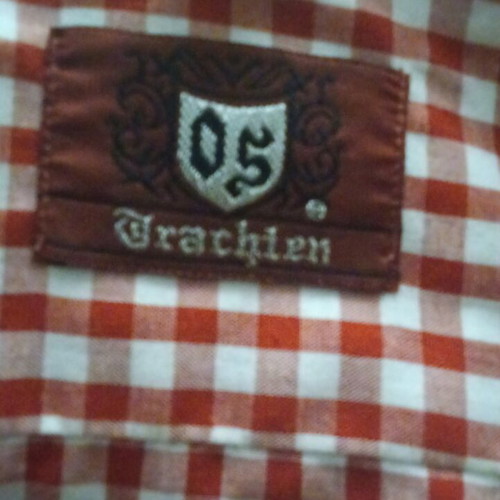 Trachten women's shirt like new, cotton, white and red checkered, size L