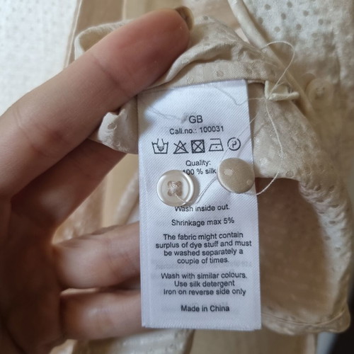 Levate Silk Shirt Danish Design, Size S/M, Like New