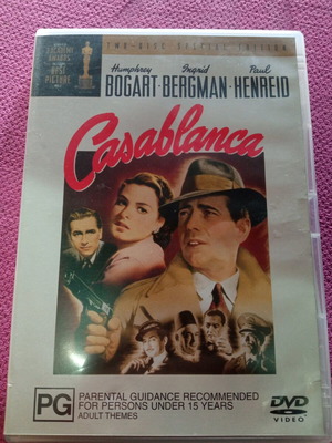 Casablanca DVD σε πολύ καλή κατάσταση, δύο δίσκοι ειδική έκδοση
