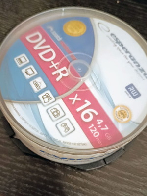 Άδεια δισκάκια DVD+R Esperanza καινούργια, πακέτο 24, 4.7GB, x16