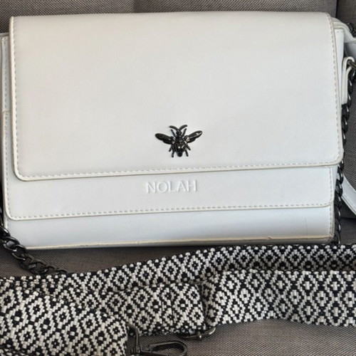 Nolah Eva white crossbody bag like new, quality leatherette