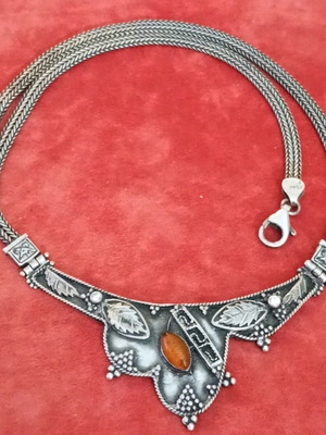 925 Gianniotiko necklace used with amber 40cm